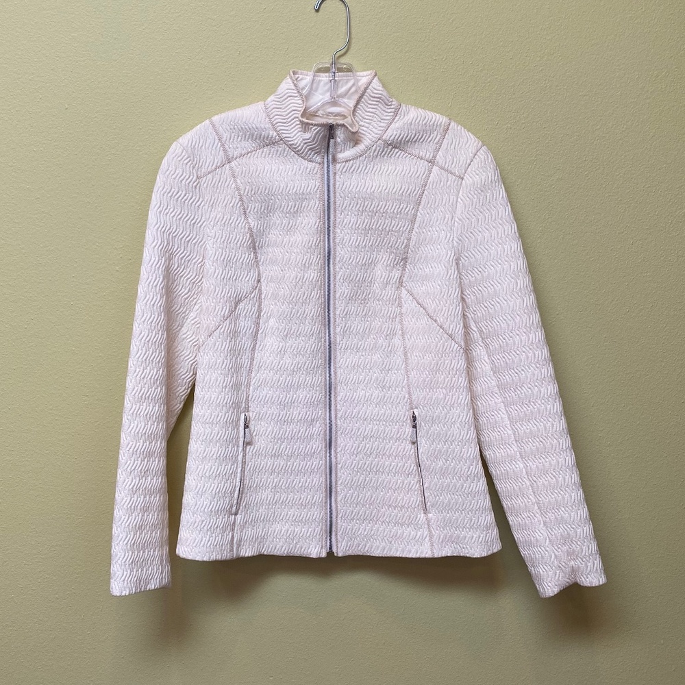 Aeros Front Zip Cream Jacket.
